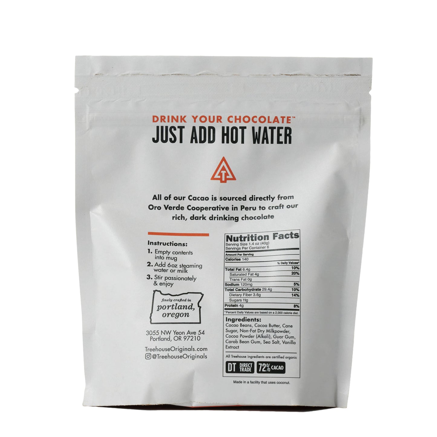 Original Bulk 72% Dark Hot Chocolate | Vegan