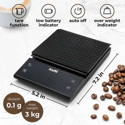 Kaffe Digital Food Scale Stainless Steel with Tare Feature