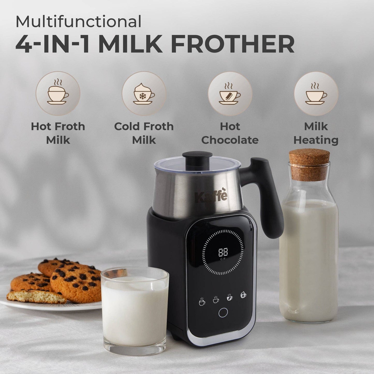 Pour-in Premium Milk Frother w/ Digital Screen