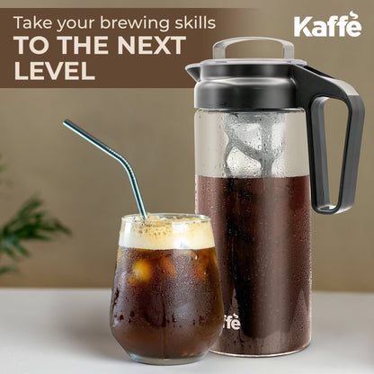 Kaffe Cold Brew Coffee Maker, Glass Coffee Pitcher. 1.3L