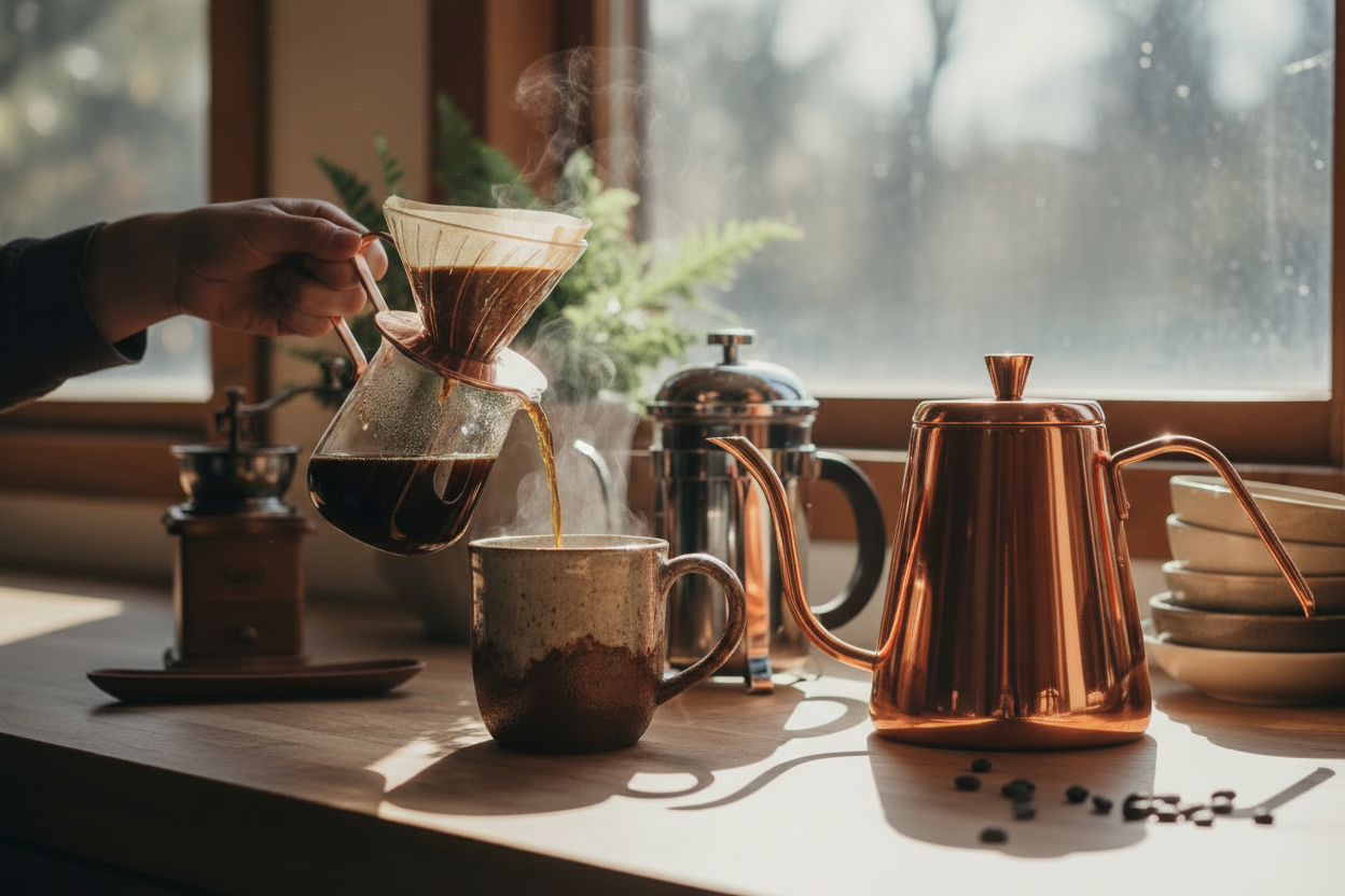 Coffee brewing ritual