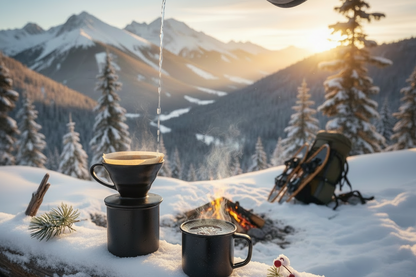 Peppermint Coffee Outdoor Winter Adventure